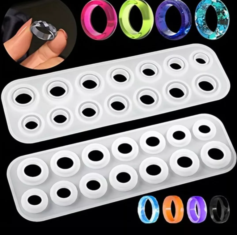 Molde Silicon Forma De Anillos 14 Cavidades* - Imagen 4