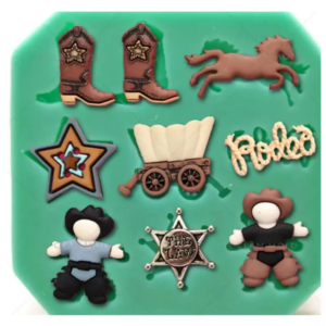 Molde De Silicon Estilo Vaqueros Vaquero Bota #2*