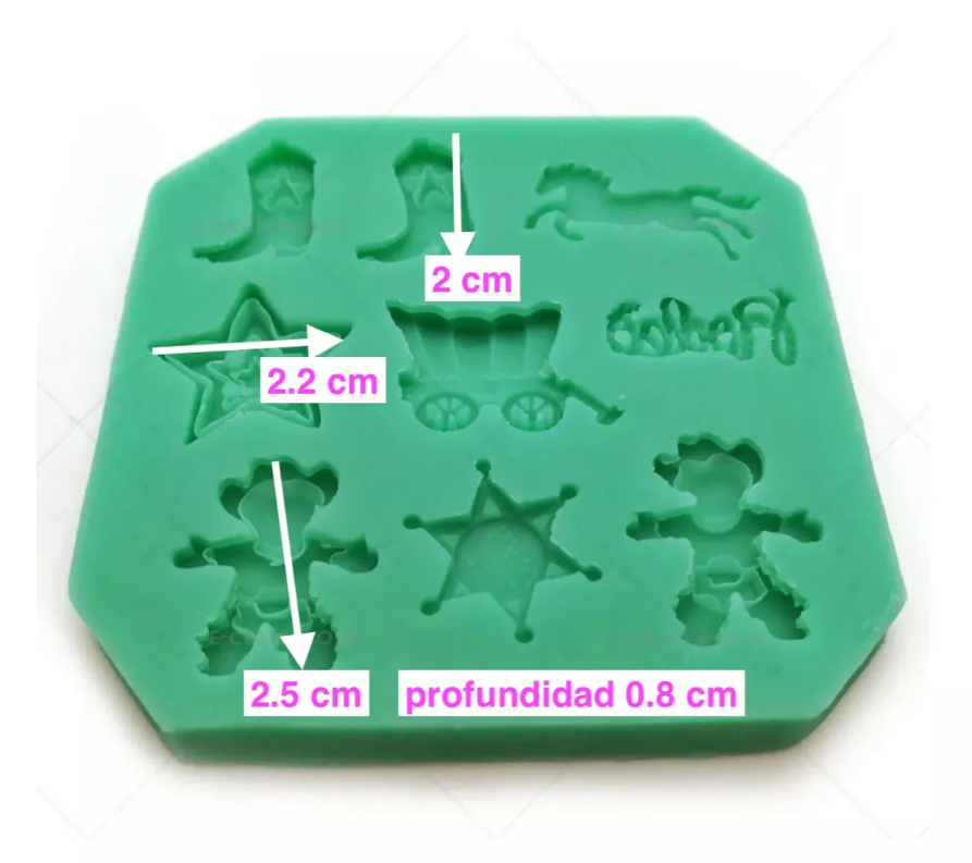 Molde De Silicon Estilo Vaqueros Vaquero Bota #2* - Imagen 2