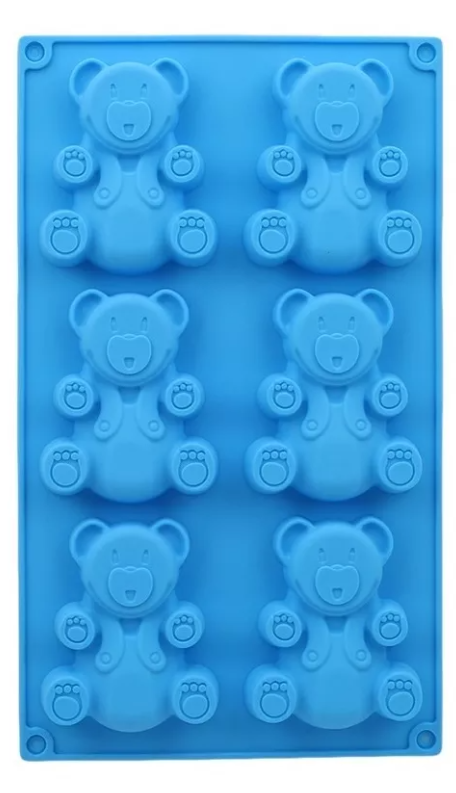Molde Silicon Oso Ositos 6 Cavidades*