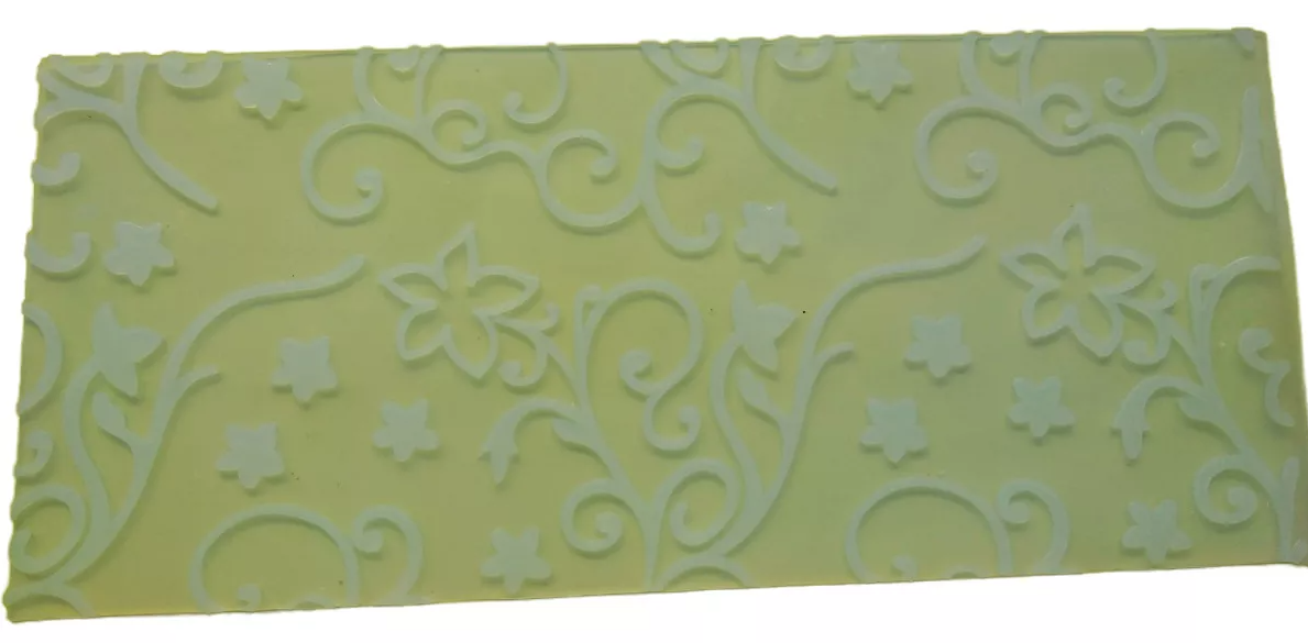Molde Silicon Tapete Textura Diseño De Flores*