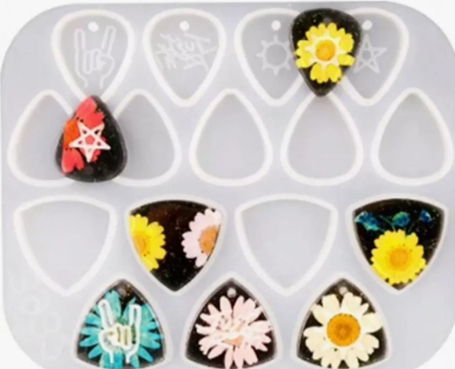 Molde Silicon Forma De Púas Uña Guitarra Universal* - Imagen 2