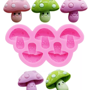 Molde Silicon Forma De Hongos Para Decoración*