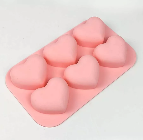 Molde De Silicon 6 Corazones Chocolate Jabones #2* - Imagen 5