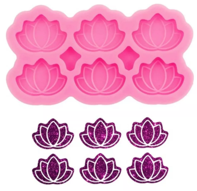 Molde De Silicon Forma Mini Flor De Loto*