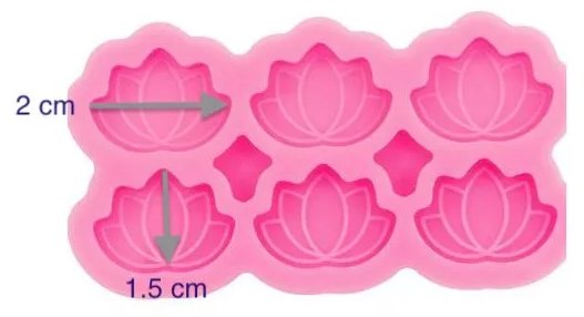 Molde De Silicon Forma Mini Flor De Loto* - Imagen 2