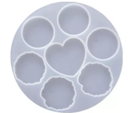 Moldes Redondo De Resina Soporte Celular Geoda Socket*