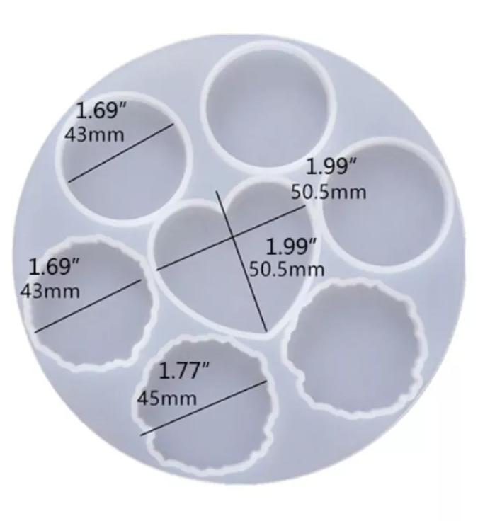 Moldes Redondo De Resina Soporte Celular Geoda Socket* - Imagen 4