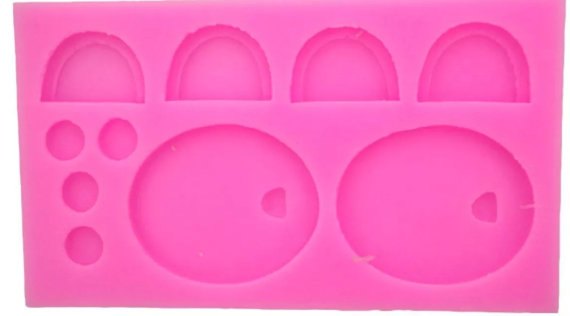 Molde Silicon Cara Osito Oso Orejas Decorar Pastel 12*7.5*