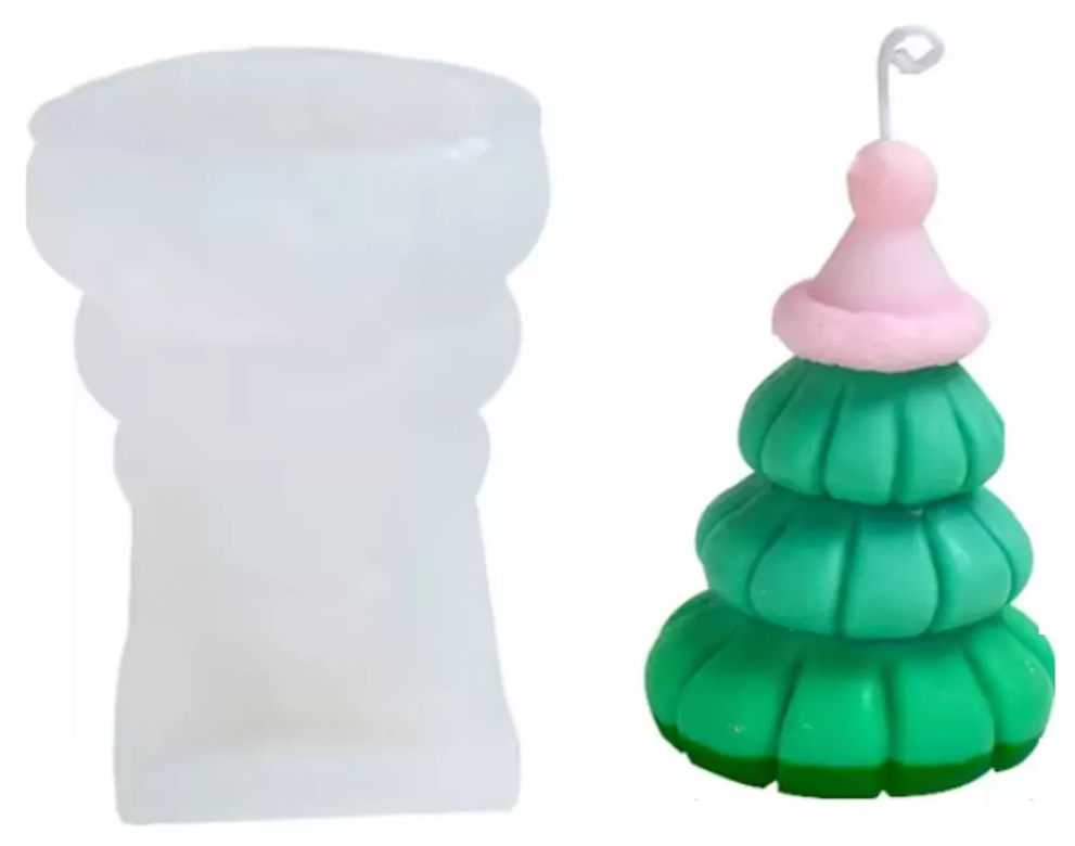 Molde Silicon Arbol Pino Navidad 3d Resina #4*