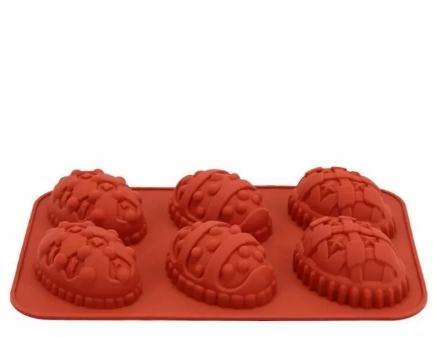 Molde Silicon De Medio Huevo Huevos Pascua Decorados Diy*