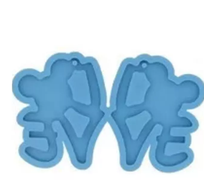 Molde De Silicon Cara Ratón Love Colgar*