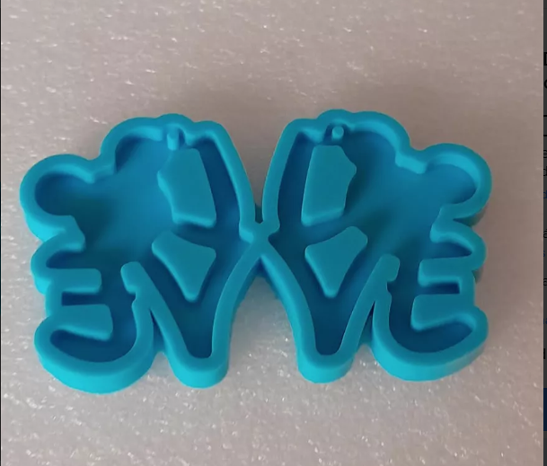 Molde De Silicon Cara Ratón Love Colgar* - Imagen 3