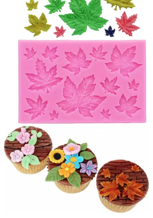 Molde Silicona Forma Hoja De Arce Decoración* - Imagen 3